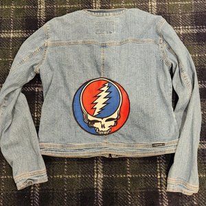 Jean Jacket-RAMPAGE Jean Company- Grateful Dead Steal Your Face Sz M